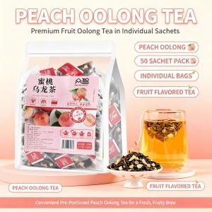 Peach Oolong Tea Reducing Fat Dried Peach Dried Apple Fruit Tea Bag Health Tea Cold BrewTea
