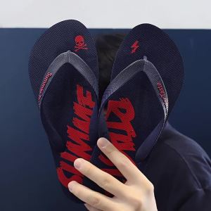 MenS Summer Slippers Durable For Outdoor Wear New Style Flip-Flops Trendy Casual Non-Slip Thick-Soled Beach Sandals