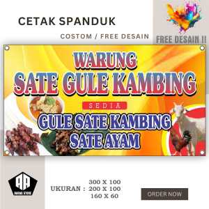 Cetak Banner Cetak Spanduk Warung Sate Gule BISA REQUEST