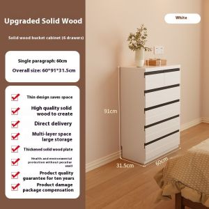 [Cozy ]Storage Cabinet Solid Wood Ultra-Thin Cabinet Drawer Cabinet Extremely Narrow Drawer Chest Of Drawers Living Room Storage