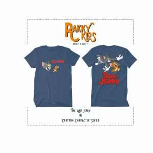 Rakky Kids Kaos Anak Karakter Kartun Garfield Sesame Street Super Mario Monster Inc MIckey Mouse Winnie The Pooh Toy Story Looney Tunes Scooby Doo Tom & Jerry Bahan Cotton Combed 30S untuk Anak Usia 3 - 12 Tahun