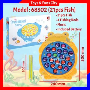 🐳Fishing Game Education Toy Children Fishing Toys Musical Fish Plate Set 🐟儿童🐠钓鱼玩具🎵音乐鱼盘集