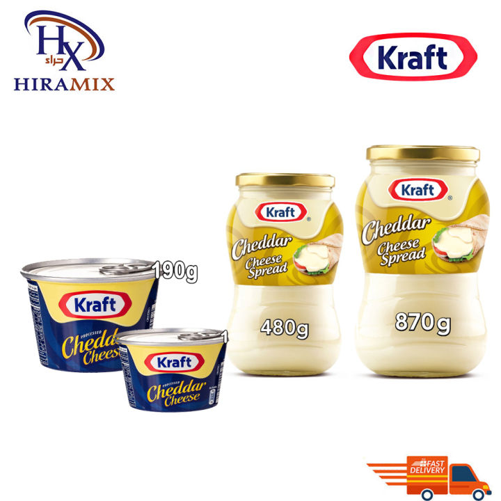 Kraft Cheddar Cheese Spread Original 50g 100g 190g 480g 870g 440g Squeeze جبنة كرافت Lazada 