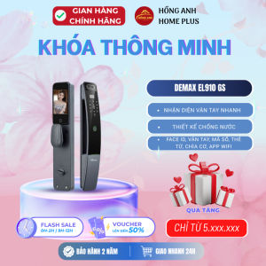 Khóa cửa điện tử Demax EL910 GS cao cấp nhận diện khuôn mặt face id app wifi của Đức