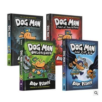 DOG MAN 4 Volumes Children English Picture Books Funny Adventure ...