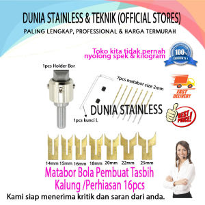 Matabor Bulat Tasbih /Drill Bits Round Beads Knive set 16pcs