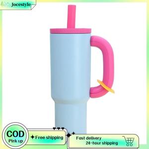 [Jocestyle Outdoor Mall]40oz Insulated Mug with Handle and Straw Insulated Tumbler Stainless Steel Travel Coffee Mug Cup for Hot and Cold Drinks