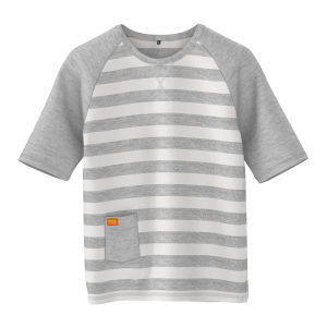 Kaos Raglan Anak Motif Garis Leher Bulat Bahan Katun 100% Usia 1-10 Tahun - Multicolor