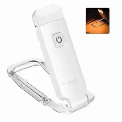 Mini Book Light Usb Rechargeable Clip Reading Light Flexible Reading Lamp with 3 Light Colors Professional Eye-Care Lightweight Table Light