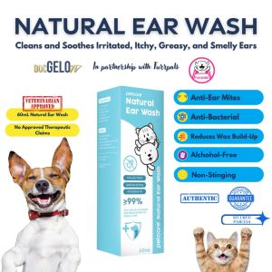 Petcore 60ml Cat Dog Mites Odor Removal Ear Drops Infection Solution Treatment Cleaner Ear Wash