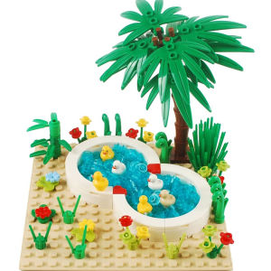 City Farm Building Blocks Toy MOC Creator Duck Pond Building Kit Educational Toys for Kids House Decoration DIY Toys Gift for Children Boys Girls Age 6+