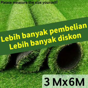 Karpet rumput sintetis DIY berkualitas tinggi lebar rumput 3M * 2M simulasi dekorasi lantai taman karpet luar ruangan