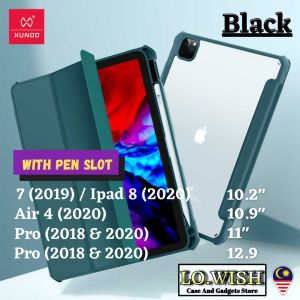 XUNDD Apple iPad Pro 12.9 11 2022 21 20 18 Cover iPad Air 5 2022 Cover Air 4 10.9 Cover 2020 iPad 9 8 7 10.2 Case Cover Full Coverage Design Magnetic Standable Case PU Leather+TPU Casing Transparent Black Shockproof Design