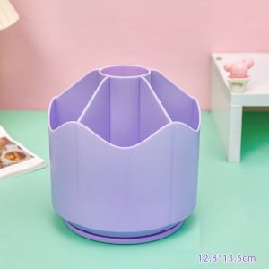 Ống đựng bút nhựa xoay 360 độ màu pastel dễ thương tặng kèm sticker BAG U OB6N39