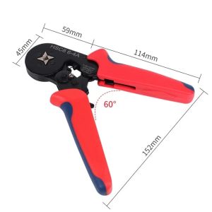 Kìm bấm cos vuông HSC8 6-4A kìm bấm cos pin kìm bấm đầu dây điện tự điều chỉnh 0.25-10mm