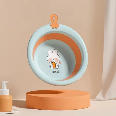 Harga Grosir - Foldable Baby Wash Basin / Baskom Lipat Mini New Born / Ember Lipat Multifungsi Lucu
