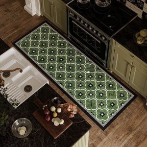 พรมเช็ดเท้ากันลื่นซับน้ำได้สำหรับห้องครัวสไตล์อเมริกันทำความสะอาดง่ายและทนทาน