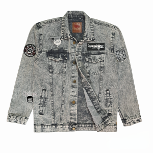 Jaket Denim Pria Denim Bordir Vintage Sandwash Abu A7X