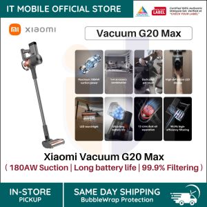 Xiaomi Vacuum Cleaner G20 Max | 180AW Suction Power | 1+4 Accessory Combination | Ultralong Battery