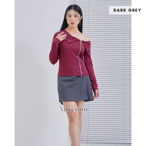 4452 Kezia Button Cotton Skort Wanita Rok Celana Korean Style
