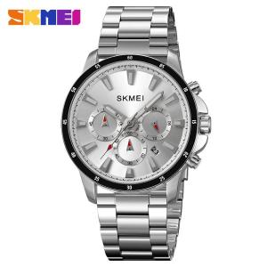 SKMEI 2295 Jam Tangan Pria Analog Chronograph Tali Stainless Steel