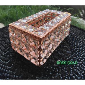 TEMPAT TISU SWAROVSKI EMAS CANTIK CRYSTAL GOLD / Kotak Tissue Mewah /  Kotak Tissue Kristal