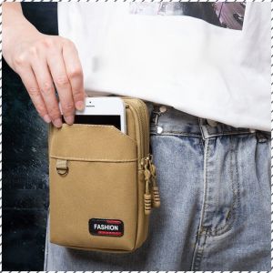 กระเป๋าอเนกประสงค์ ความรู้สึกของแฟชั่น กระเป๋าใส่โทรศัพท์มือถือ ปกป้องโทรศัพท์มือถือ สีเขียวทหาร