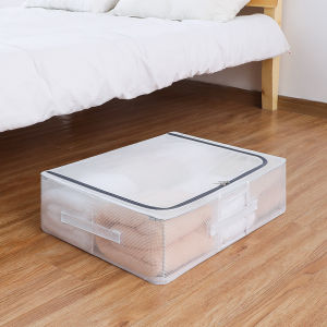 Transparent PVC bed bottom fabric storage box drawer quilt storage box foldable bed bottom storage box 床底收纳箱