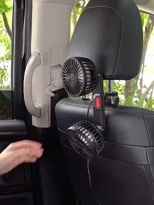 SG Car Back Rear Seat Headrest USB Fan Air Cooling Fan 3 Speed Wind For Car Van Truck Kipas Kereta Home