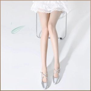 Sunscreen Socks Skin Tone Correction Thin Section Shape Pantyhose Flesh Color Unbreakable Cut Green