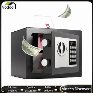 【Vodool】 Digital Small Safe Box With Digital Keypad & Keys Electronic Digital Safe Box Small Electronic Safe Box for Home Office Hotel Rooms