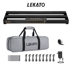 LEKATO Guitar Pedal Board with Built-in Power Supply DC 9V 12V 18V Output With Storage Bag Guitar Pedalboards