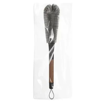 2 IN 1 Bottle Brush Cup Brush Long Handle ABS Nylon Cleaning Brush Kitchen Household Washing Tool Walnut Color