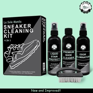 La Sole 4 in 1 Sneaker Cleaning Kit | Shoe cleaning kit with Deodorizer Oil Water and with Shoe-safe brush