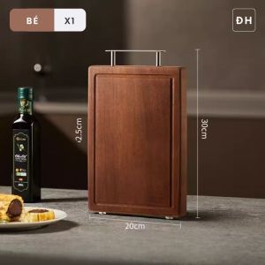 Thớt gỗ Heli nguyên khối nhiều size kháng khuẩn cao cấp có quai cầm