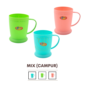 PAKET 3PCS Candid Cangkir Plastik Classic 400ml – Stylish Aman Foodgrade CKCS1