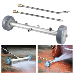 Undercarriage Cleaner Power Under Car Washer Stainless Steel Dual-use Presurewasher Heavy Duty Foam Sprayer High Pressure Water Broom with 2 Connecting Rods for Vehicle Road Cleaning