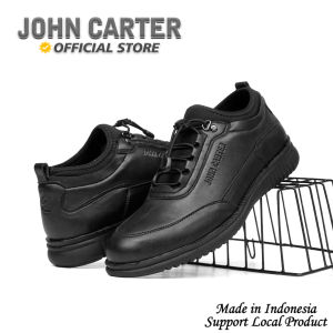 John Carter Othello Sepatu Pantofel Formal Kasual Pria Sepatu Kerja Kuliah Sekolah Hitam