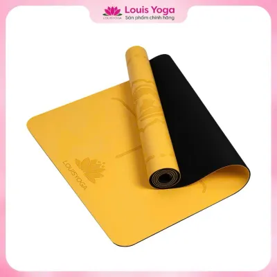 Thảm tập yoga cao su BASIC - chính hãng LOUIS YOGA - [TẶNG TÚI ĐỰNG] - Chất liệu cao su chống thấm chống trơn chống trượt