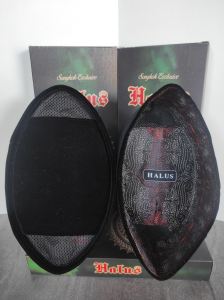Songkok Peci Kopiah HALUS Polos AC Bludru Hitam Premium