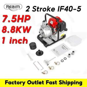 REAIM Pompa Air Mesin Bensin 2 tak Tugas Berat Gasoline 7.5HP dengan Aksesori Gratis