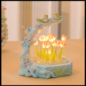 Flowers birds tulips DIY night lights creative ornaments desktop decorations handicrafts festive atmosphere gifts souvenirs