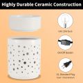 Ceramic Wax Melt Warmer,Candle Wax Warmer Night Light,2-in-1 Electric Wax Melter and Fragrance Warmer for Scented Candle Wax Burner Home Office Decor Mothers Day Birthday Gifts for Women(dot). 