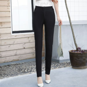 จัดส่งเร็ว กางเกงสกินนี่สีดำแบบมีซิปกระดุมหน้า มีกระเป๋าสองข้าง (#07) XPT FASHION ผ้ายืดได้ทรงสวย ใส่ทํางานได้