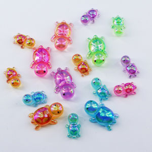 438178 ZXC Electroplating Mini Luminous Turtle Home Decor Landscaping Resin Craft Glowing Turtle Garden Fish Tank Miniatures Ornaments