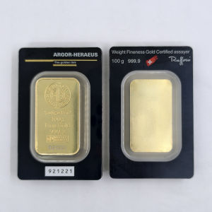 【discount store】Non-magnetic Gold Plated Brass Bar Gold Bullion Ingot With Different Serial Numbers Sussie Sealed Package For Souvenir Gift