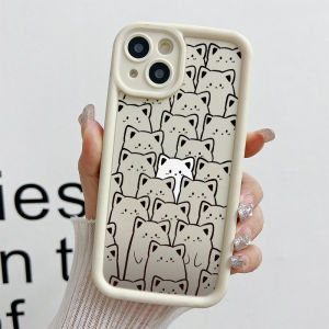 Case Compatible for iPhone 15 14 13 12 11 Pro X XR XS Max SE 2020 6 6S 7 8 Plus Anti-fall Angel Eye Design Motif Cartoon Cat Shiny Kitten