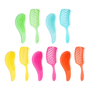 2Pcs Vented Detangling Brush With Hollow out Design Hair Comb Portable Hairdressing Tool Suitable For Wet And Dry Hair