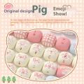 AKKO Pig Party Theme MOG High Key cap Large Set Of Five Sides Hot sublimation Cute Cartoon Qixi Gift Mechanical Keyboard Keycaps. 