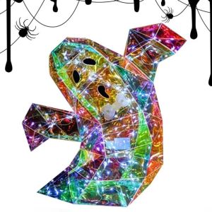 TAQ57 สร้างสรรค์และสร้างสรรค์ หุ่นผีเรืองแสง สีสันสดใส ตลกๆ ไฟผี LED ตกแต่งฮาโลวีน ดีไอวาย อุปกรณ์ประกอบปาร์ตี้ฮาโลวีน เครื่องประดับกะโหลกศีรษะ